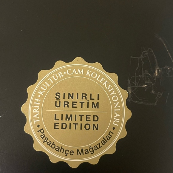 Pasabahce Hand Made Glass 24 K Gold Neck Limited Edition , Made in Turkey - Picture 5 of 14